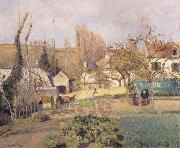 Camille Pissarro Kitchen garden at L-Hermitage,Pontoise jardin potager a L-Hermitage,Pontoise oil painting